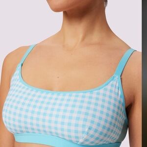 Parade Re:Play Scoop Bralette - Tide Pool Gingham| Ultra-Soft | Size L